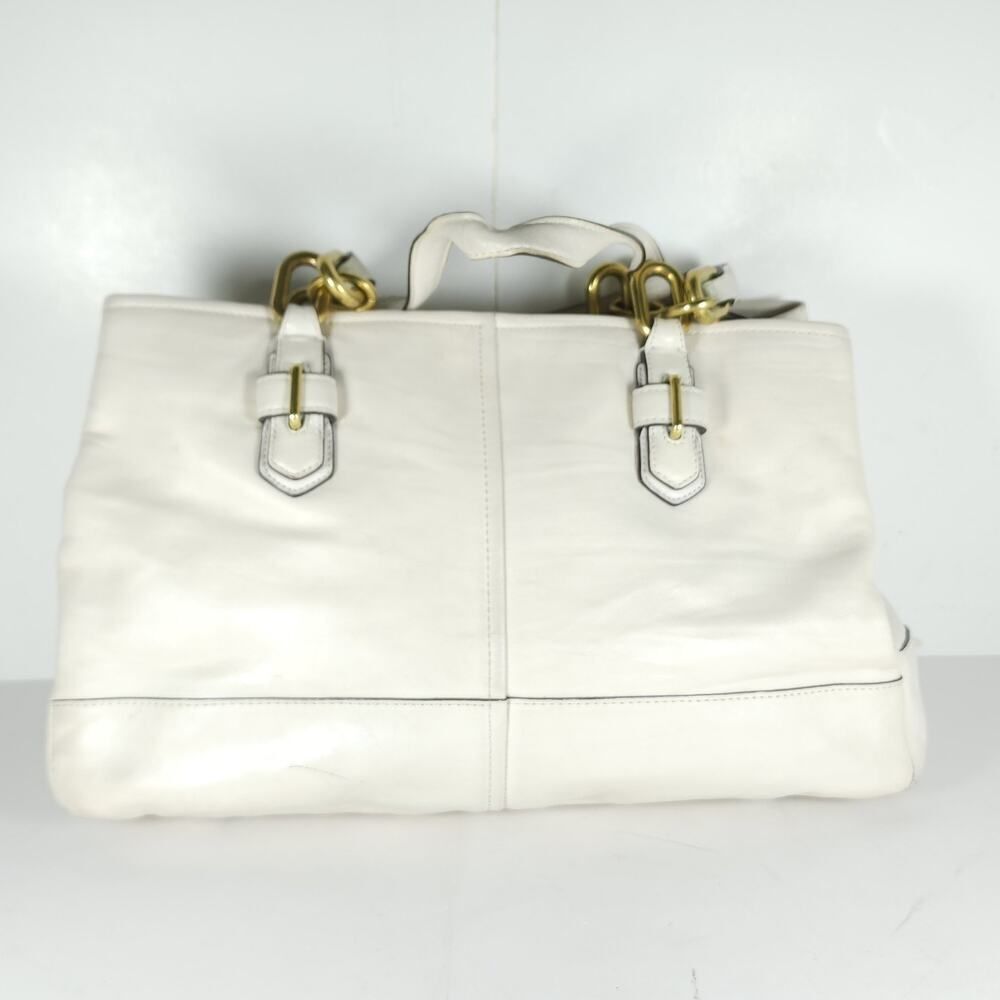 Coach Chelsea Jayden 17811 Leather Ivory/ Off White Carryall Tote Satchel Bag - Picture 6 of 16